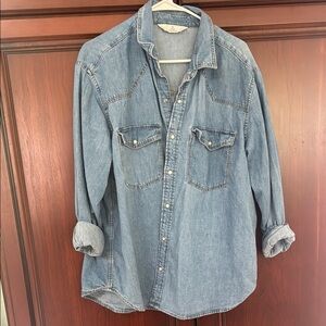 H&M Blue Denim Button Down Shirt